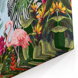 Vibrant Rainforest Wall Art - Tropical Jungle Animals Canvas Print