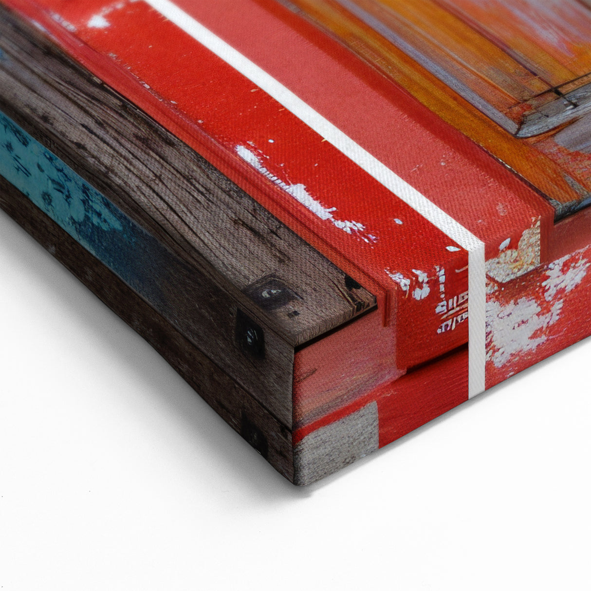Rustic Door Collage Wall Art - Vibrant Vintage Architectural Print
