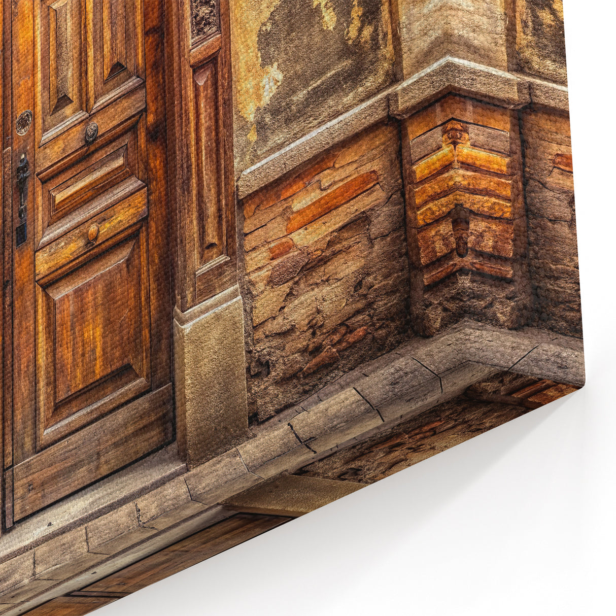 Vintage Wooden Door Wall Art - Timeless Rustic Architectural Print