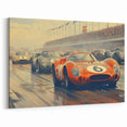 Classic Racing Car Wall Art - Vintage Speedway Canvas Print