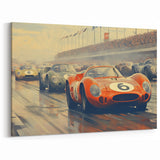 Classic Racing Car Wall Art - Vintage Speedway Canvas Print