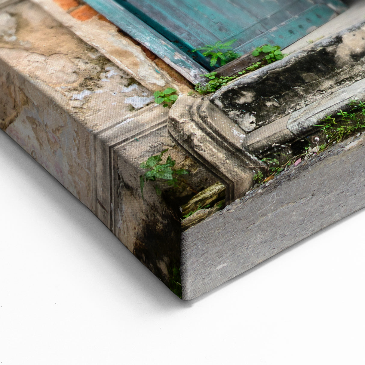 Vintage Urban Decay Door Wall Art - Rustic Architectural Canvas Print