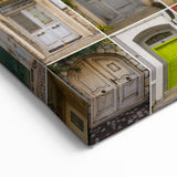 Colorful Door Collage Wall Art - Eclectic Architectural Canvas Print