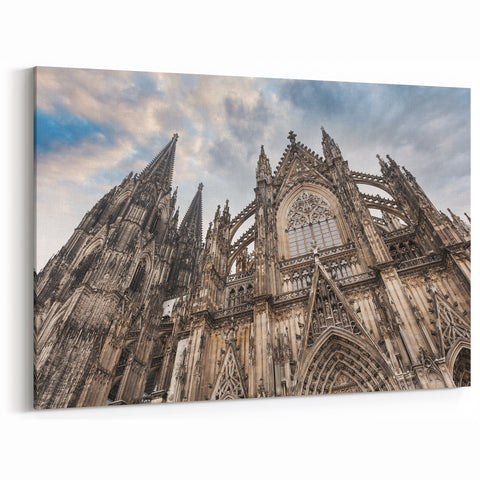 Detailed Gothic Cathedral Wall Art - Historic Landmark Architecture Print