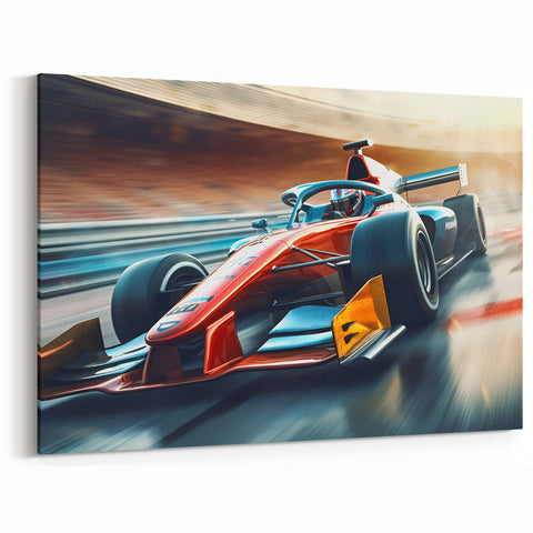 High-Speed Formula 1 Art - Racing Car Canvas Print for Modern Decor