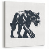 Fierce Panther Canvas Art - Striking Big Cat Wall Decor