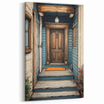 Rustic Front Porch Door Art - Cozy Architectural Canvas Print
