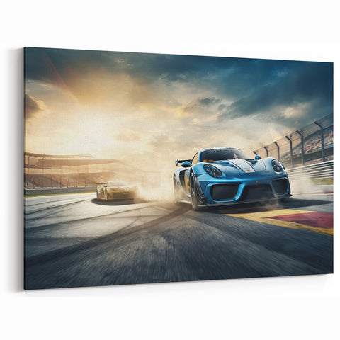 Sports Car Racing Wall Art - Dynamic Speedway Canvas Print