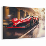 Red Supercar Wall Art - Racing Car Canvas Print for Modern Spaces