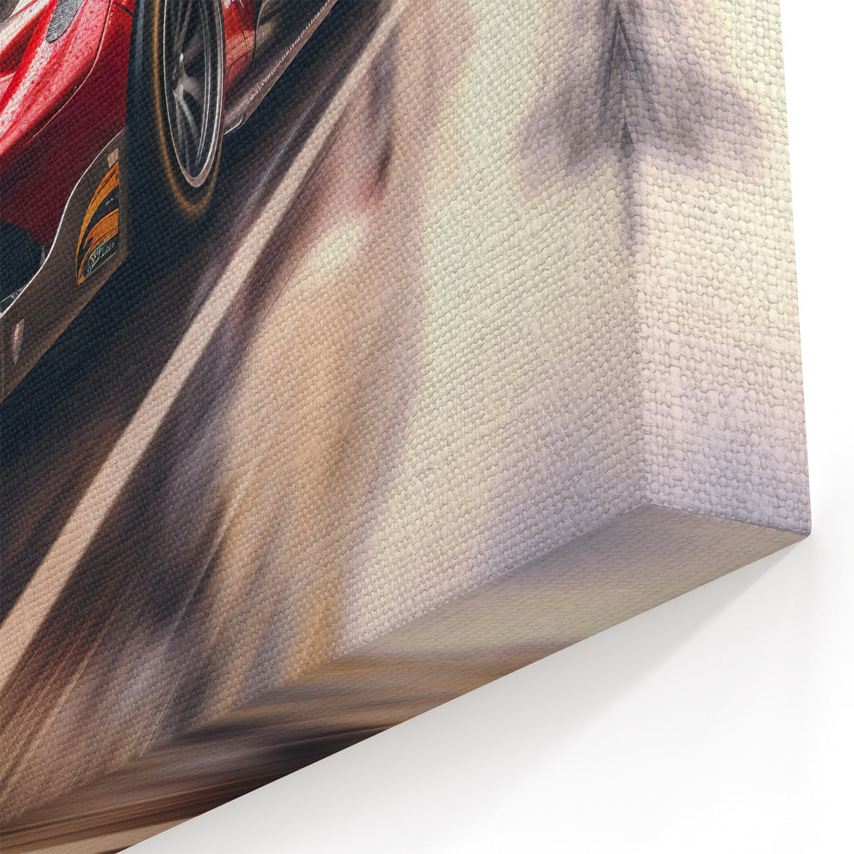 Red Supercar Wall Art - Racing Car Canvas Print for Modern Spaces