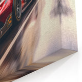 Red Supercar Wall Art - Racing Car Canvas Print for Modern Spaces