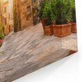 Rustic Urban Street Scene Wall Art - Cityscape Canvas Print