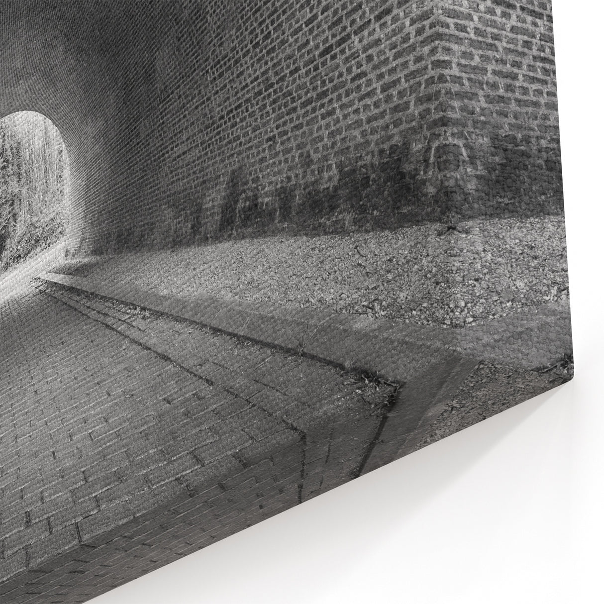 Vintage Brick Tunnel Wall Art | Urban Architecture Canvas & Prints