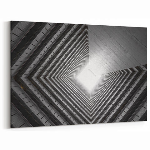 Geometric Tunnel Wall Art | Urban Architecture Canvas & Prints
