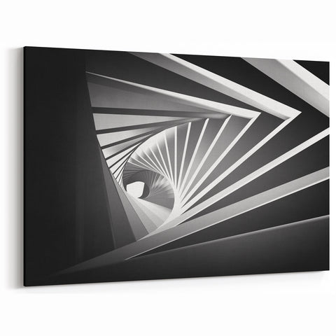 Abstract Spiral Tunnel Art | Modern Urban Architecture Canvas Prints