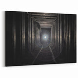 Dark Tunnel Light Art | Urban Architecture Canvas & Framed Prints