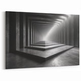 Modern Light Tunnel Art | Geometric Architecture Canvas & Prints
