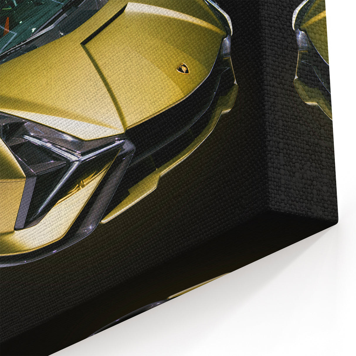 Exotic Gold Lamborghini Supercar Canvas – Modern Sports Car Wall Art