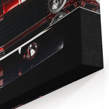 Vintage Muscle Car Wall Art – Striking Red Camaro Racing Car Poster