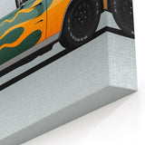 Classic Muscle Car Wall Art – Green and Yellow Dodge Charger Poster