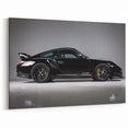 Exotic Black Sports Car Wall Art - Luxury GT2RS Supercar Canvas Print