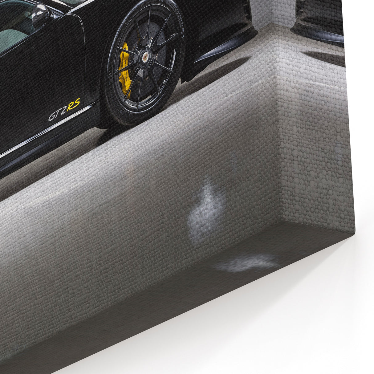 Exotic Black Sports Car Wall Art - Luxury GT2RS Supercar Canvas Print