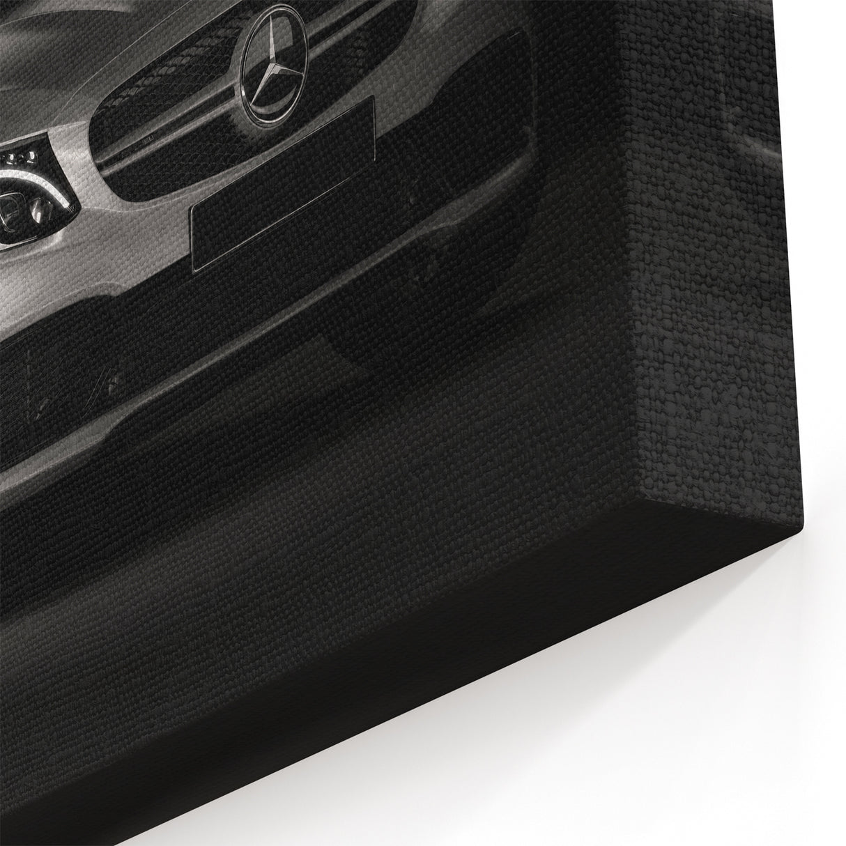 Luxury Silver Mercedes-Benz Wall Art - Elegant Sports Car Canvas Print