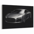 Sleek Silver Audi R8 Sports Car Wall Art - Exotic Supercar Canvas Print