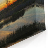 Golden Hour Over Marshland - Scenic Marsh and Swamp Canvas Prints