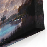 Enchanted Night in Swamp Landscape - Scenic Marsh Canvas Prints