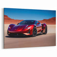 Fiery Red Supercar Wall Art - Modern Exotic Sports Car Canvas Print