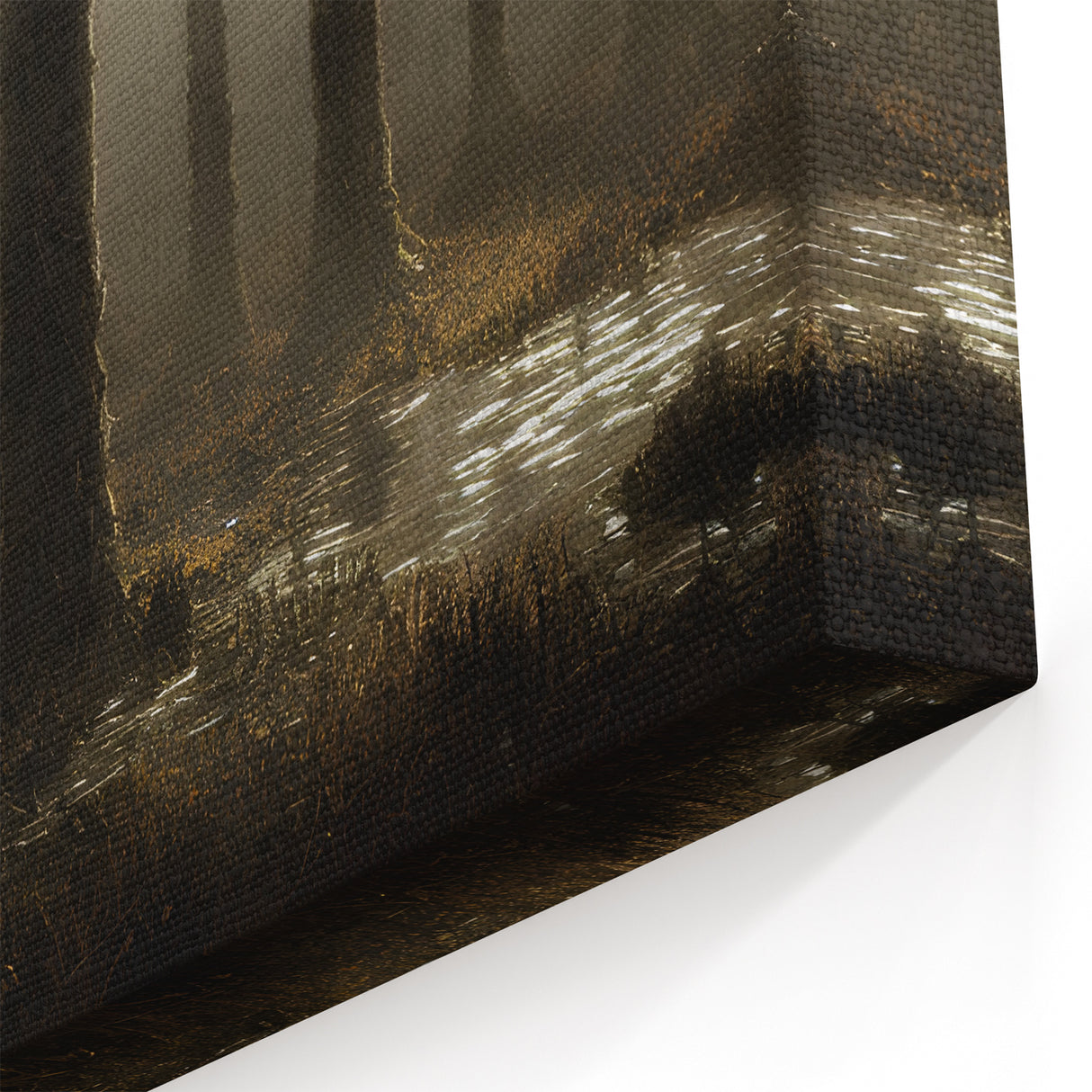 Misty Forest Swamp View - Scenic Marsh and Swamp Canvas Prints