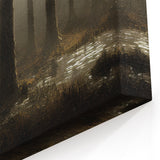 Misty Forest Swamp View - Scenic Marsh and Swamp Canvas Prints