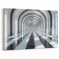 Modern Black & White Tunnel Art - Architectural Wall Decor for Urban Spaces