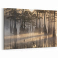 Misty Cypress Swamp Reflection - Scenic Marsh Canvas Prints