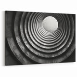 Modern Spiral Tunnel Art - Minimalist Geometric Wall Decor
