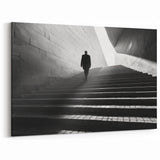 Shadowy Stairway Tunnel Art - Modern Minimalist Architectural Decor