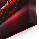 Sleek Red Sports Car Wall Art - Modern Porsche Supercar Canvas Print