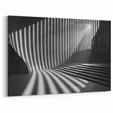 Striped Light Tunnel Art - Modern Architectural Wall Decor