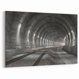 Industrial Train Tunnel Art - Modern Urban Architectural Decor