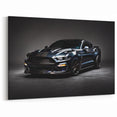 Sleek Black Sports Car Wall Art - Exotic Supercar Canvas Decor