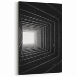 Abstract Vertical Tunnel Art - Geometric Modern Architectural Decor
