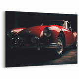 Vintage Red Classic Car Wall Art - Timeless Automotive Canvas Print