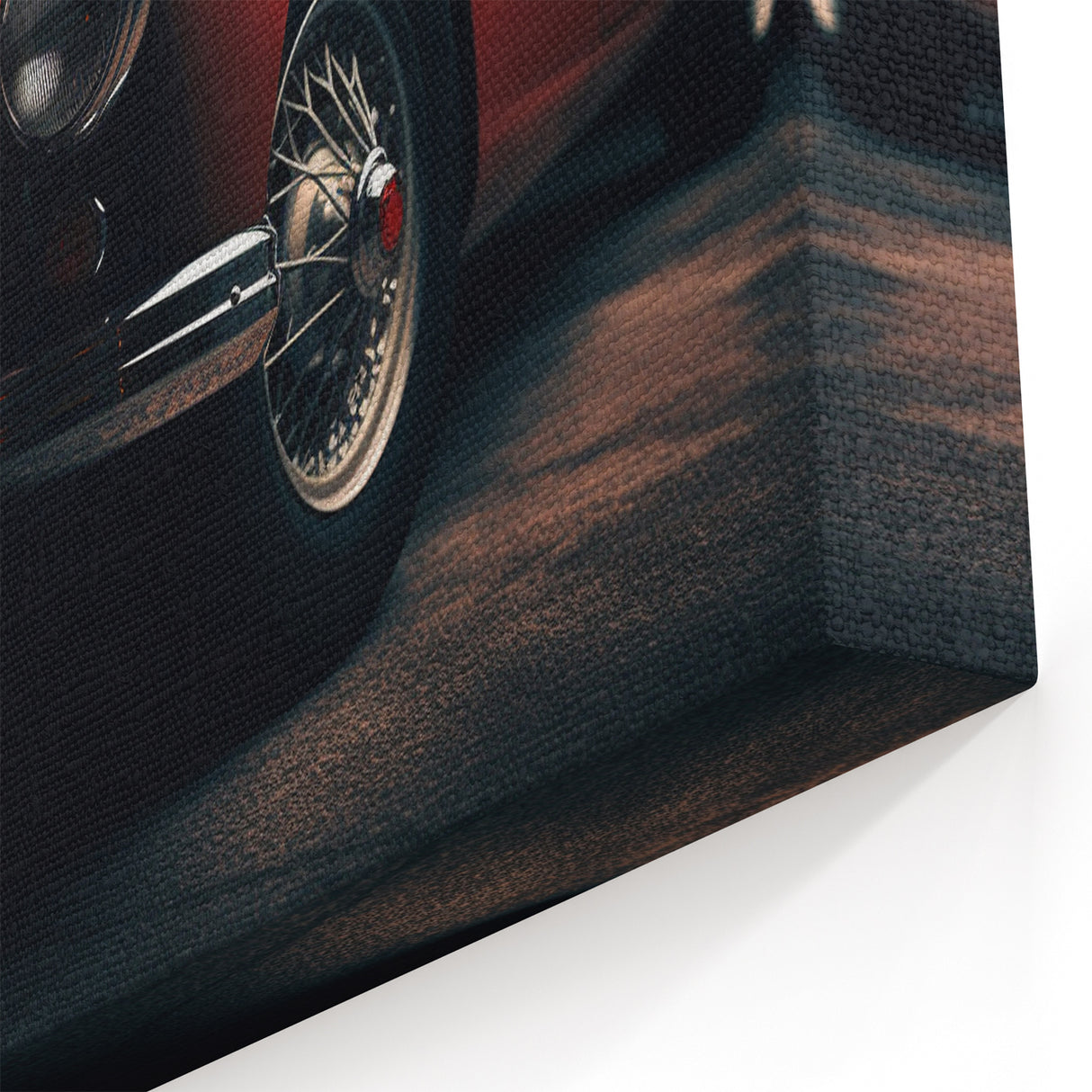 Vintage Red Classic Car Wall Art - Timeless Automotive Canvas Print