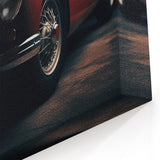 Vintage Red Classic Car Wall Art - Timeless Automotive Canvas Print