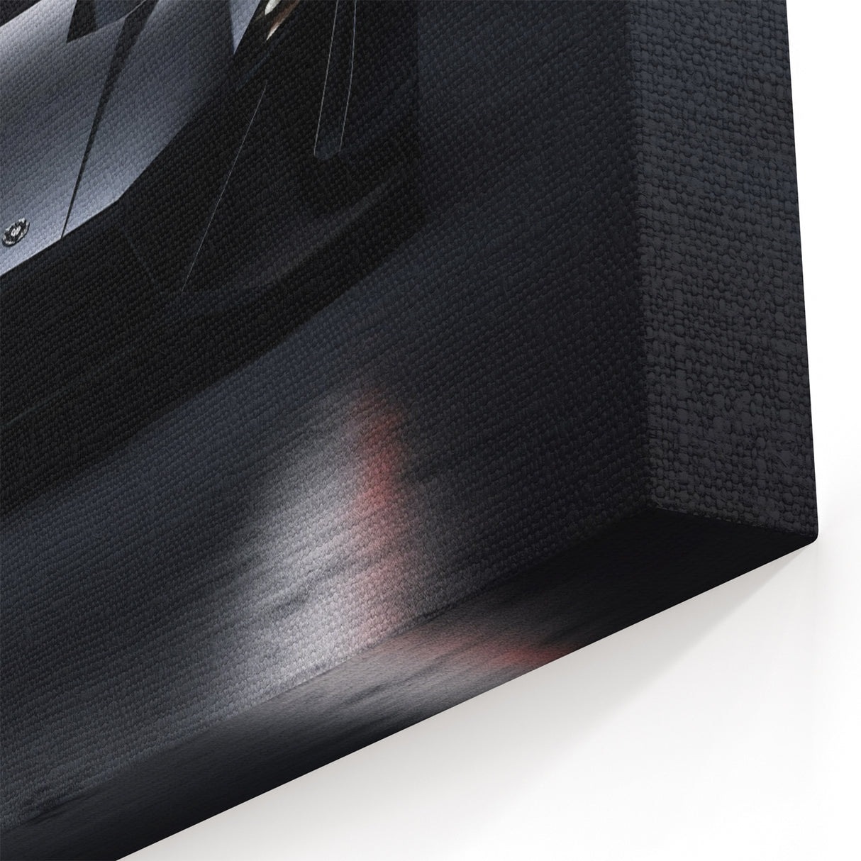 Shadow Black Supercar Wall Art - Sleek and Mysterious Automotive Print