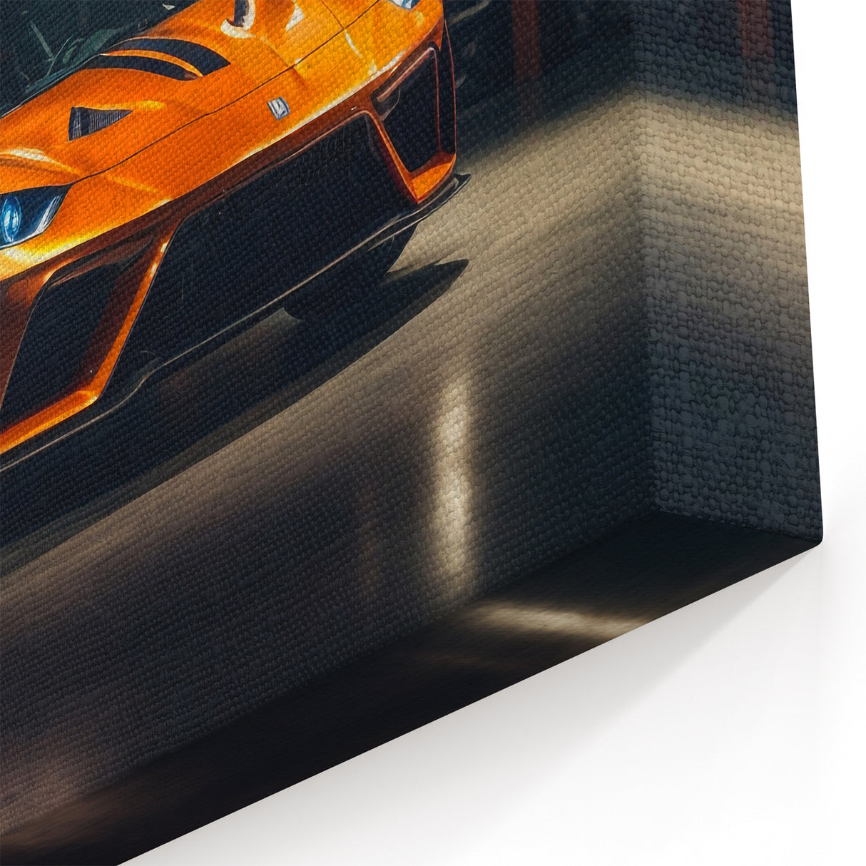 Vibrant Orange Supercar Wall Art - Dynamic Sports Car Canvas Print
