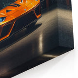 Vibrant Orange Supercar Wall Art - Dynamic Sports Car Canvas Print