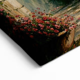 Mediterranean Coastal Street Scene Art - Serene Landscape Canvas Print