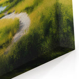 Path Through Lush Marshland - Scenic Swamp and Marsh Canvas Prints